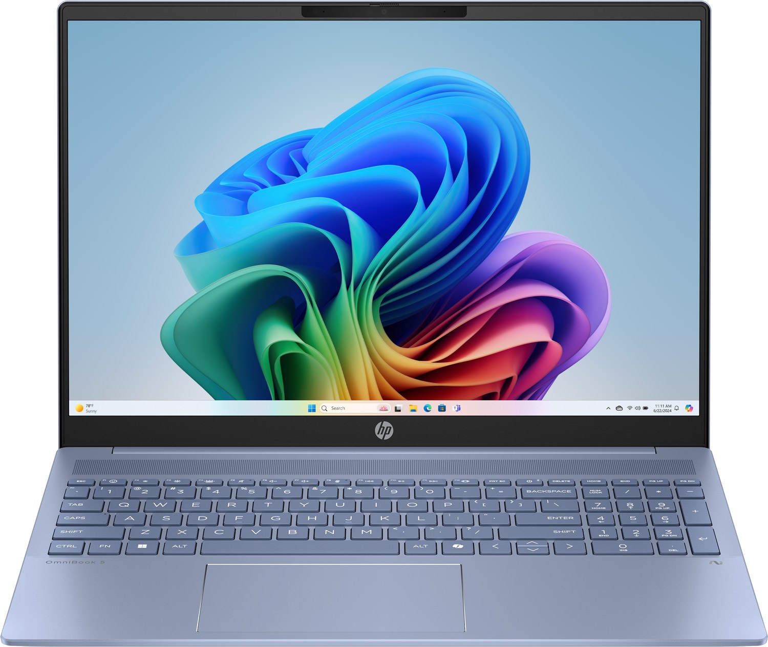 HP OmniBook 5 16-ag1014ua 16" 2K IPS Ts,300n/Ryzen AI 5-330(4.5)/16Gb/SSD512Gb/Rad/Підс/Win11H/Синій