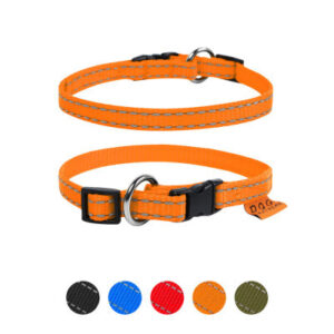 Ошейник для животных Dog Extreme из нейлона регулируемый Ш 20 мм Д 25-40 см оранжевый (01624)