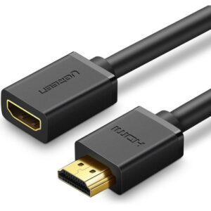 Кабель мультимедийный HDMI M to HDMI F 0.5m HD107 black Ugreen (10140)