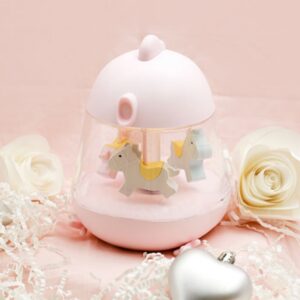 Музыкальный ночник аккумуляторный Цыпленок Карусель (Розовый)
