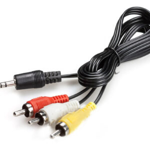 Шнур видео-аудио mininJack 3,5 мм (короткий) - 3 RCA, 1м (Шнур mininJack 3,5 мм (короткий) - 3 RCA, 1м)
