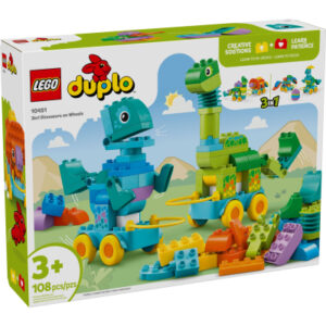 Конструктор LEGO DUPLO Динозавры на колесах 3 в 1 (10451)