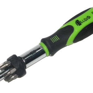 Отвертка реверсионная 7 насадок/трещетка Alloid (ОУ-7П)