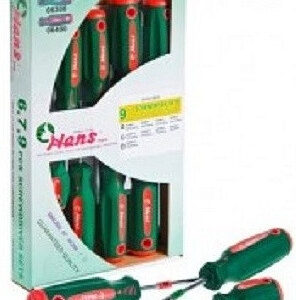 Набор отверток 9 предм. шлиц и крест (картон. упак) HANS (06400-9MG)