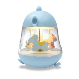 Музыкальный Ночник аккумуляторный Цыпленок Карусель (Голубой)