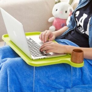 Подставка пластиковая для ноутбука на ножках с подстаканником (зеленый)