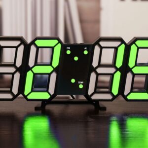 Светодиодные цифровые часы Black оclock (зеленые цифры)