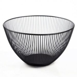 Корзина настольная миска для фруктов металлическая черная