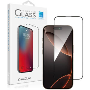 Стекло защитное ACCLAB Full Glue Apple iPhone 16 Pro Max Black (1283126593284)