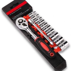 Универсальный торцевой гаечный ключ с трещеткой на 10 насадок