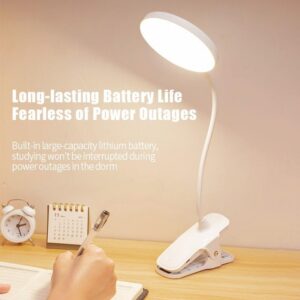 Сенсорная настольная лампа с прищепкой за стол 3 режима