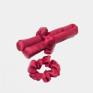 Атласные бигуди с резинкой для красивых локонов, красные