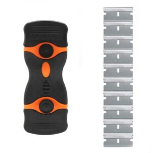 Скребок 12 лезвия для удаления наклеек, краски, клея и загрязнений со стеклокерамики, плитки, стекла, варочных и других поверхностей