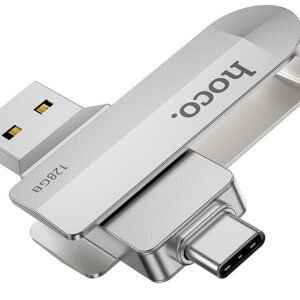 Флешка HOCO UD10 USB3.0 Type-C OTG 128GB, срібляста