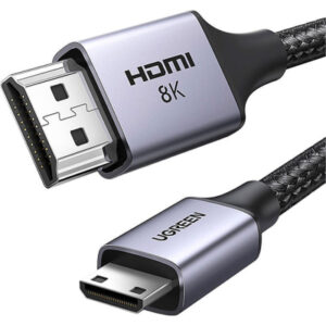 Кабель мультимедийный HDMI M to HDMI mini M 1.0m 8K HD163 black Ugreen (15514)