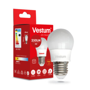 Лампочка Vestum LED G45 4W 3000K 220V E27 (1-VS-1206)