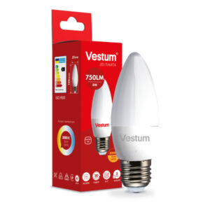 Лампочка Vestum LED C37 8W 3000K 220V E27 (1-VS-1310)