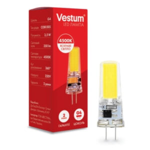 Лампочка Vestum LED COB G4 3,5W 4500K 220V (1-VS-8102)