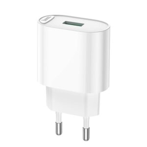 Адаптер мережевий Hoco C109A USB, QC, білий