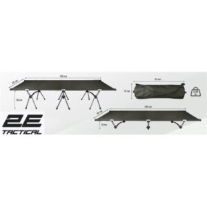 Раскладушка 2E FB Lite з регулюванням висоти 190 х 66 х 18-38 см Зелена (2E-TACFBL38-GN)