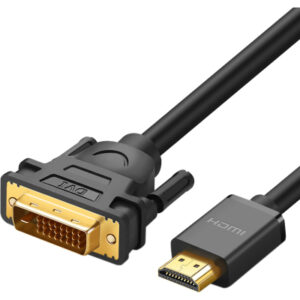 Кабель мультимедийный HDMI M to DVI M 1.0m HD106 black Ugreen (30116)