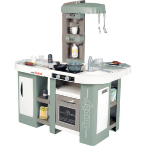 Игровой набор Smoby Большая интерактивная кухня Тефаль Студио с эффектом кипения 34 аксессуара Мятно-серая с белым (311053)