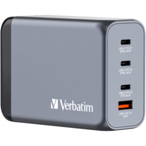 Зарядное устройство Verbatim GaN 240 W 4 ports (USB-C-140 W,USB-C-100 W,USB-C-65 W /USB-A -3.0) (32205)