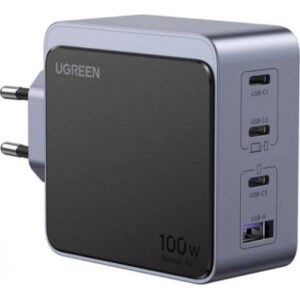 Зарядное устройство Ugreen 4xUSB 100W (3xUSB-C+USB-A) Gan Nexode Fast Charger Grey X553 (35043)
