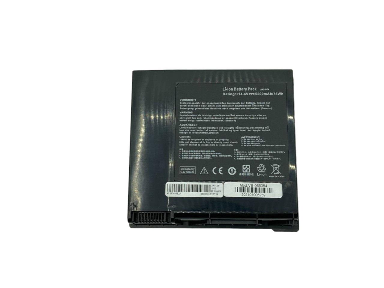 Аккумулятор для ноутбука Asus A42-G74 G74 14.4V Black 5200mAh OEM