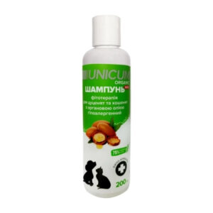 Шампунь для животных Unicum ORGANIC для щенков и котят с аргановым маслом 200 мл (4820150206239)