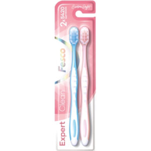 Зубная щетка Fesco Expert Clean Extra Soft Голубая 1 шт. + Розовая 1 шт. (4820204702311)