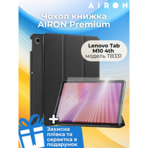 Чехол для планшета AirOn Premium Lenovo Tab M10 4th TB331 + film Black (4822352781170)