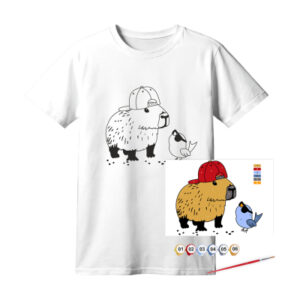 Набор для творчества Rosa футболка-розмальовка, Капібара, бавовна 100, розмір XS (4823098544869)