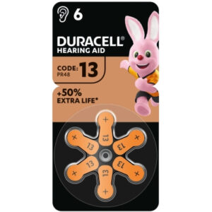 Батарейка Duracell для слуховых аппаратов размер 13, 6 шт. в упаковке (5004322)