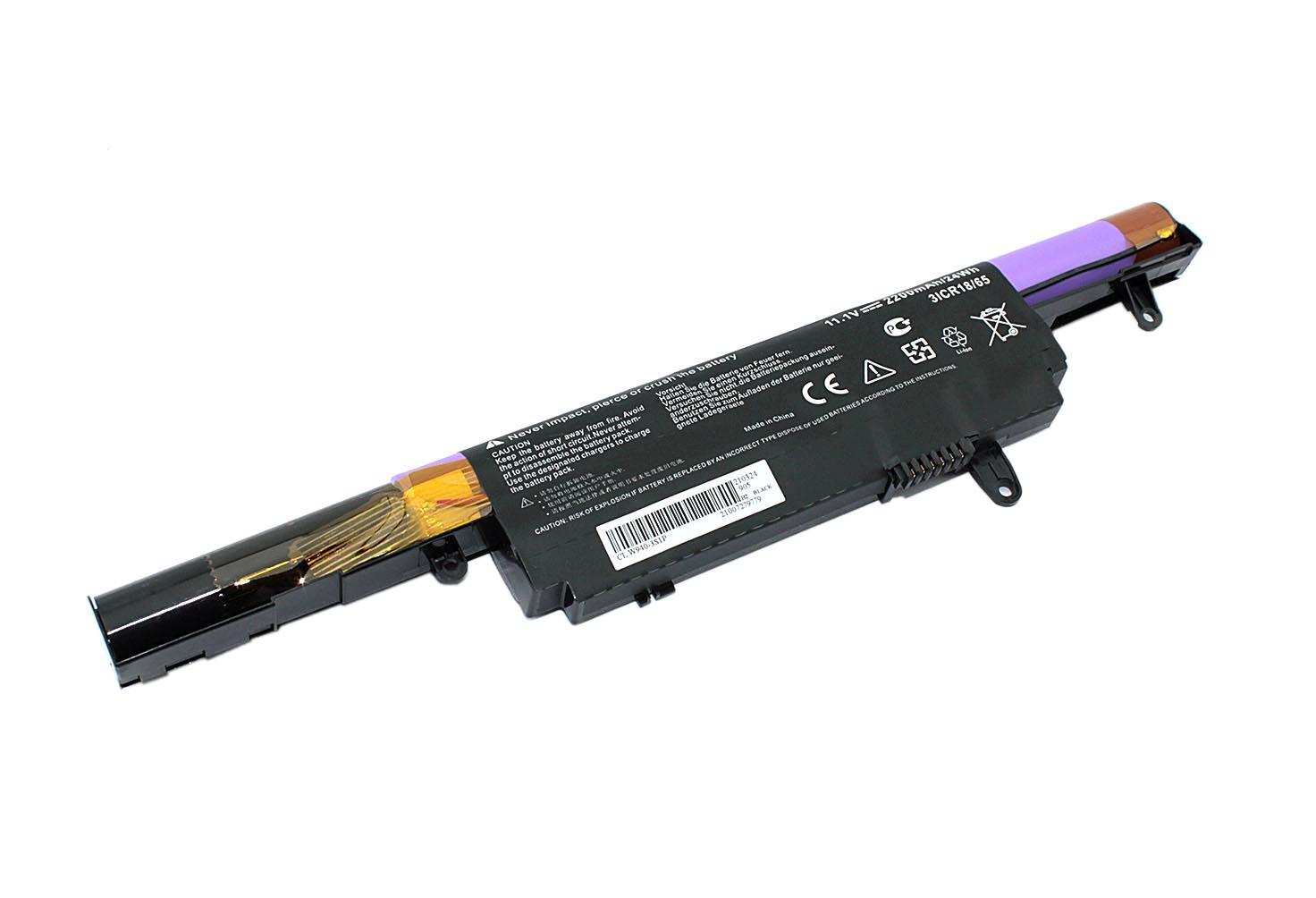 Аккумулятор для ноутбука DNS W940BAT-3 Clevo W940 11.1V Black 2600mAh OEM