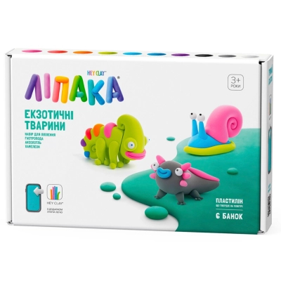 Набор для творчества Lipaka пластилину, Хамелеон, Гастропода, Аксолотль (60049-UA01)