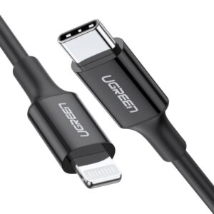 Дата кабель USB-C to Lightning 1.0m US1713A Nickel Plating ABS Shell Black Ugreen (60751)