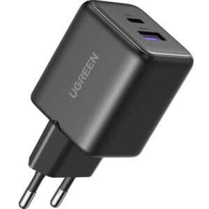 Зарядное устройство Ugreen USB + USB-C GaN 30W X516 black (65014)