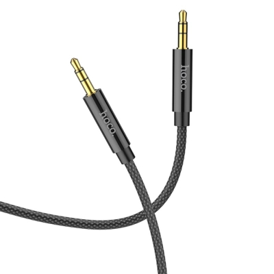Кабель мультимедийный 3.5mm M to 3.5mm M 2.0m Black HOCO (6931474759894)