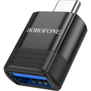 Переходник BV18 USB to USB-C M USB3.0 Black BOROFONE (6941991104015)