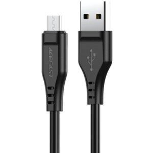 Дата кабель USB 2.0 AM to Micro 5P 1.2m 2.4A TPE C3-09 black Acefast (6974316280880)