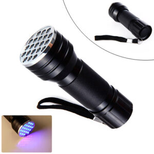 Фонарь ультрафиолетовый мини УФ фонарик 21LED, 395-410нм