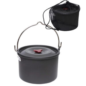 Кастрюля туристическая 4л, походный казанок, алюминий, для горелки
