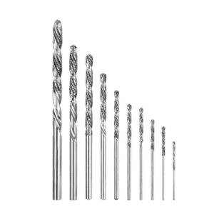 Набор сверл алмазных 10шт 0.8-4мм, по металлу стеклу