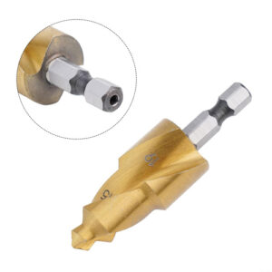 Ступенчатое сверло 15-19мм для PPR труб и восстановления фитингов, титан