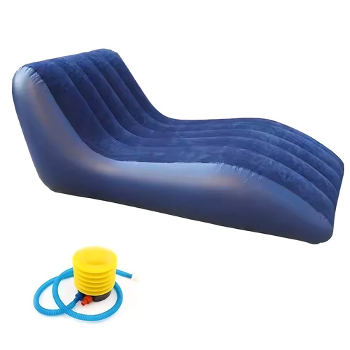 Кресло диван надувное 160x90x60см со спинкой, эргономичное, насос