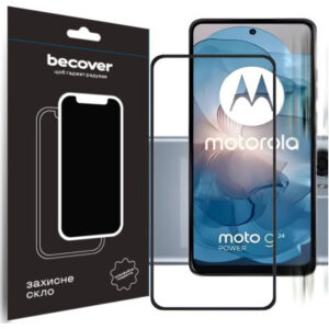 Стекло защитное BeCover Motorola Moto G24/G24 Power Black (710716)