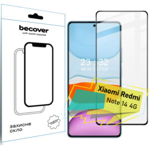 Стекло защитное BeCover Xiaomi Redmi Note 14 4G Black (713099)