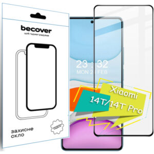 Стекло защитное BeCover Xiaomi 14T/14T Pro Black (713322)