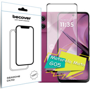 Стекло защитное BeCover Motorola Moto G05 Black (713413)